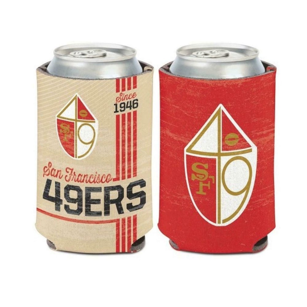 San Francisco 49ers Vintage Design Can Cooler 12oz Collapsible Koozie Two Sided